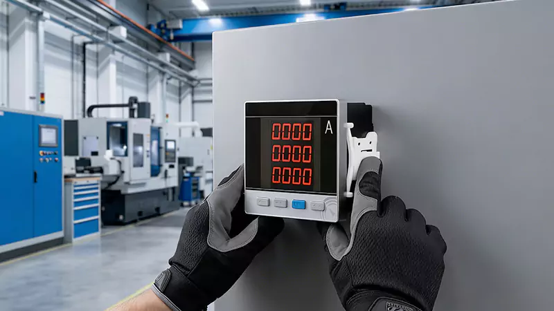 Hoe de parameters van een driefasige digitale ampèremeter aan te passen