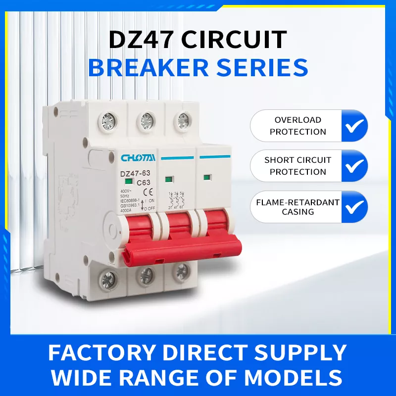 3P 63A DZ47 miniatuurstroomonderbreker